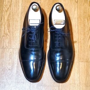 LOAKE CHARLES TYRWHITT Black Cap Toe Oxfords Leather Jermyn St Last 026 Sz 11